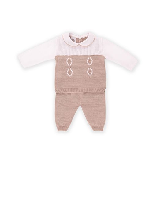 Tutina in cotone 2 pezzi MARLU' | EB6050NOCE BIANCO
